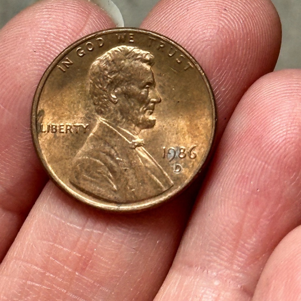 1986 D penny